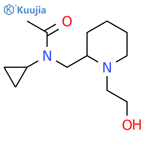 N-Cyclopropyl-N-[1-(2-hydroxy-ethyl)-piperidin-2-ylmethyl]-acetamide structure