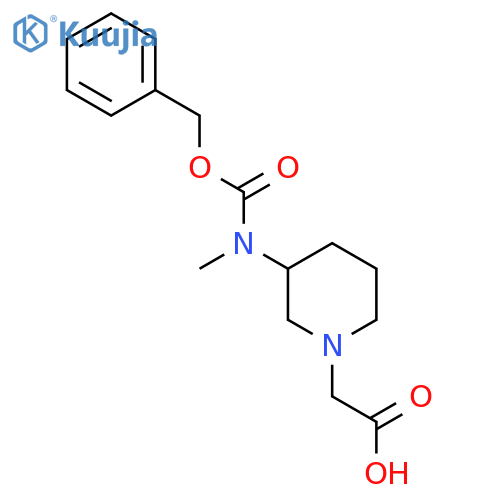[3-(Benzyloxycarbonyl-methyl-amino)-piperidin-1-yl]-acetic acid structure