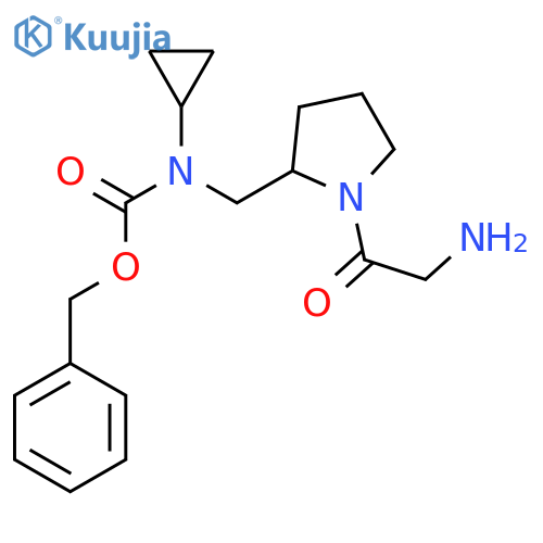 [1-(2-Amino-acetyl)-pyrrolidin-2-ylmethyl]-cyclopropyl-carbamic acid benzyl ester structure