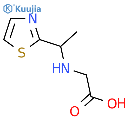 (1-Thiazol-2-yl-ethylamino)-acetic acid structure