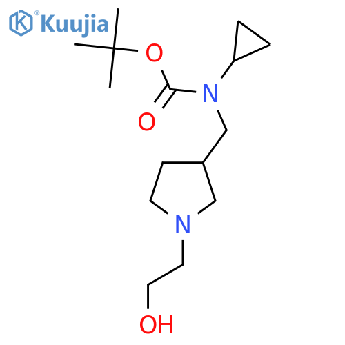 Cyclopropyl-[1-(2-hydroxy-ethyl)-pyrrolidin-3-ylmethyl]-carbamic acid tert-butyl ester structure