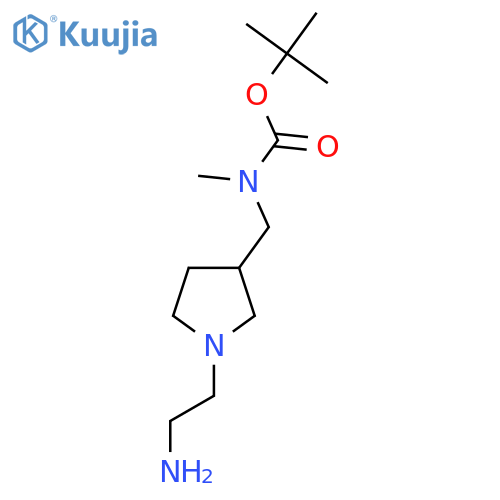 [1-(2-Amino-ethyl)-pyrrolidin-3-ylmethyl]-methyl-carbamic acid tert-butyl ester structure