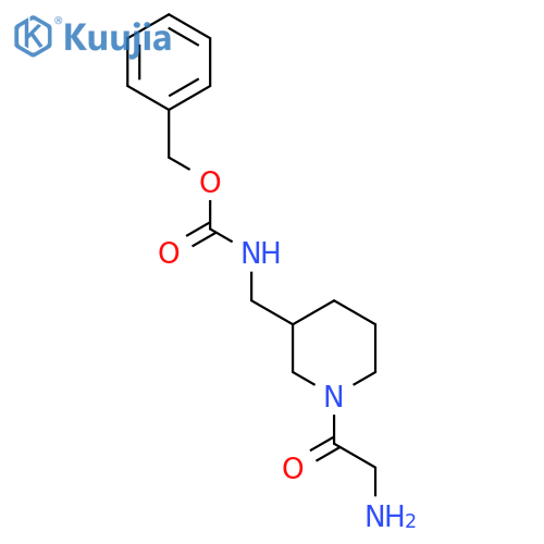 [1-(2-Amino-acetyl)-piperidin-3-ylmethyl]-carbamic acid benzyl ester structure