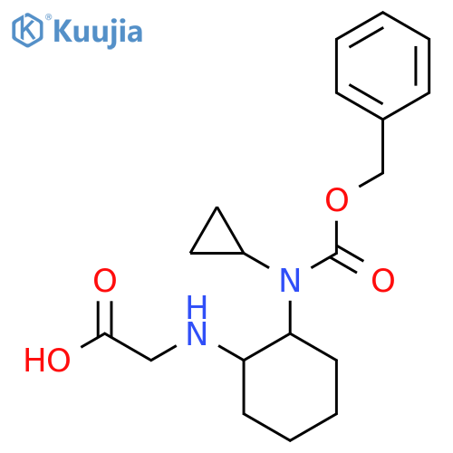 [2-(Benzyloxycarbonyl-cyclopropyl-amino)-cyclohexylamino]-acetic acid structure