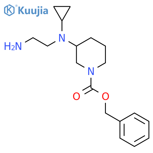 3-[(2-Amino-ethyl)-cyclopropyl-amino]-piperidine-1-carboxylic acid benzyl ester structure