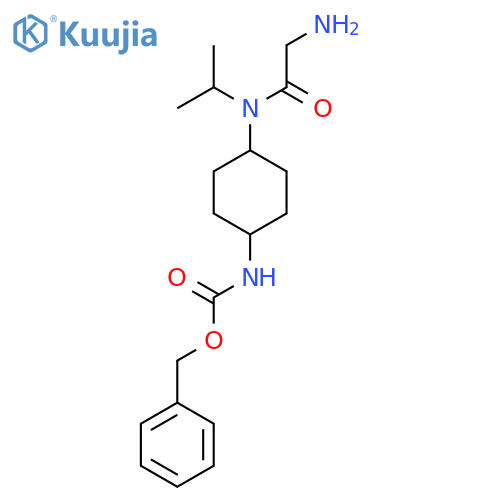 {4-[(2-Amino-acetyl)-isopropyl-amino]-cyclohexyl}-carbamic acid benzyl ester structure