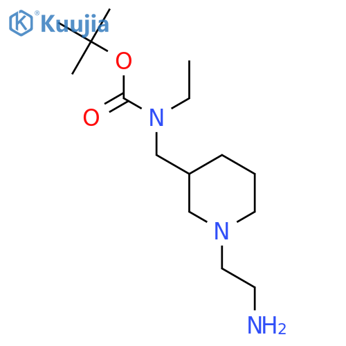 [1-(2-Amino-ethyl)-piperidin-3-ylmethyl]-ethyl-carbamic acid tert-butyl ester structure