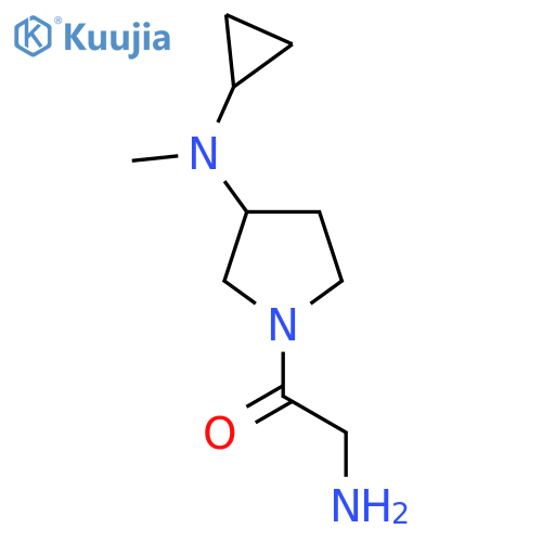 2-Amino-1-[3-(cyclopropyl-methyl-amino)-pyrrolidin-1-yl]-ethanone structure