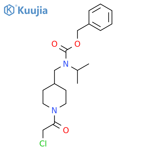 [1-(2-Chloro-acetyl)-piperidin-4-ylmethyl]-isopropyl-carbamic acid benzyl ester structure
