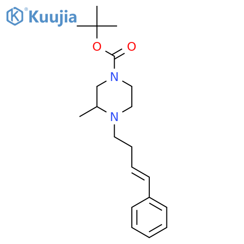 (E)-tert-Butyl 3-methyl-4-(4-phenylbut-3-en-1-yl)piperazine-1-carboxylate structure