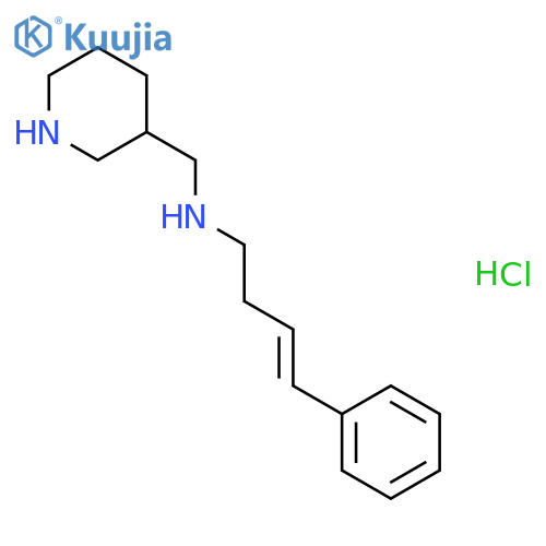 (E)-4-Phenyl-N-(piperidin-3-ylmethyl)but-3-en-1-amine hydrochloride structure