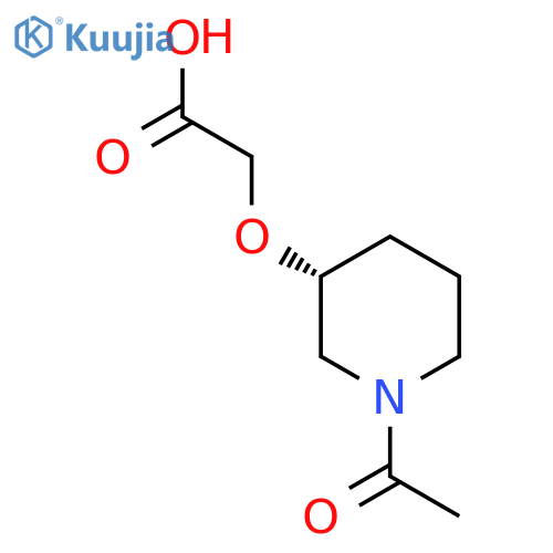 ((R)-1-Acetyl-piperidin-3-yloxy)-acetic acid structure