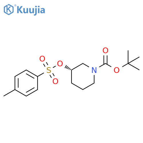 (S)-3-(Toluene-4-sulfonyloxy)-piperidine-1-carboxylic acid tert-butyl ester structure