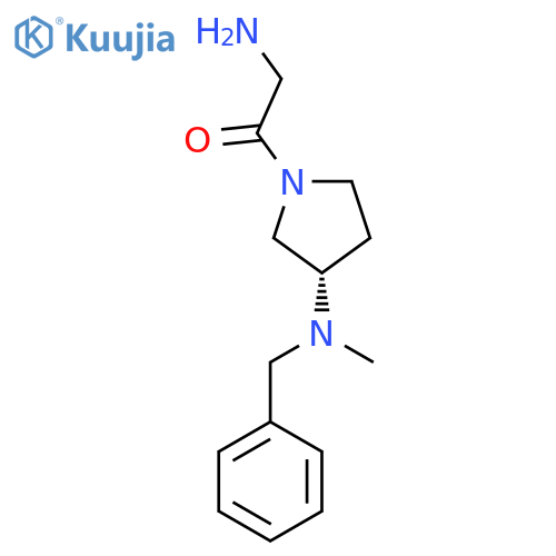 2-Amino-1-[(S)-3-(benzyl-methyl-amino)-pyrrolidin-1-yl]-ethanone structure