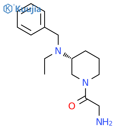 2-Amino-1-[(R)-3-(benzyl-ethyl-amino)-piperidin-1-yl]-ethanone structure