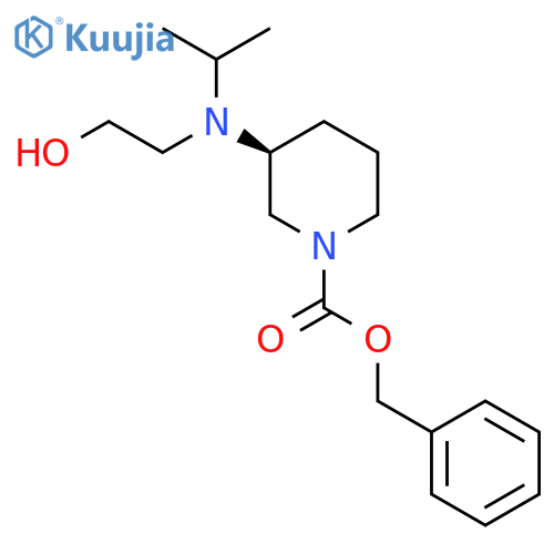 (S)-3-[(2-Hydroxy-ethyl)-isopropyl-amino]-piperidine-1-carboxylic acid benzyl ester structure