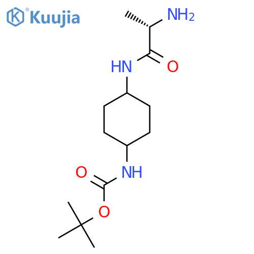 [4-((S)-2-Amino-propionylamino)-cyclohexyl]-carbamic acid tert-butyl ester structure