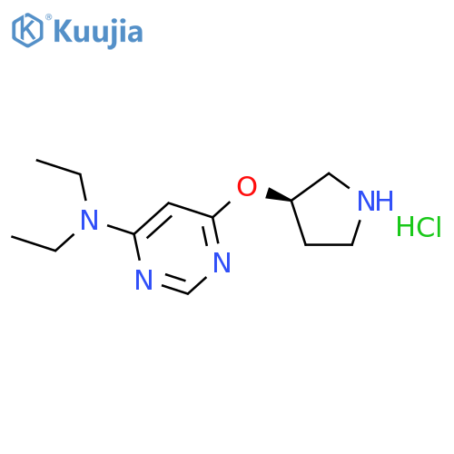 (R)-N,N-Diethyl-6-(pyrrolidin-3-yloxy)pyrimidin-4-amine hydrochloride structure