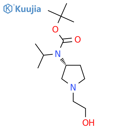 [(R)-1-(2-Hydroxy-ethyl)-pyrrolidin-3-yl]-isopropyl-carbamic acid tert-butyl ester structure