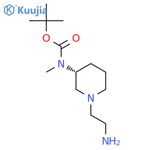 [(R)-1-(2-Amino-ethyl)-piperidin-3-yl]-methyl-carbamic acid tert-butyl ester structure