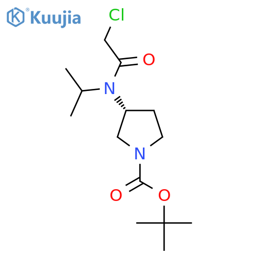 (R)-3-[(2-Chloro-acetyl)-isopropyl-amino]-pyrrolidine-1-carboxylic acid tert-butyl ester structure