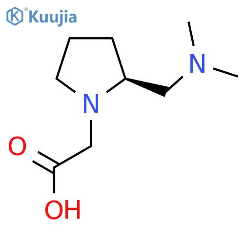 2-[(2S)-2-[(dimethylamino)methyl]pyrrolidin-1-yl]acetic acid structure