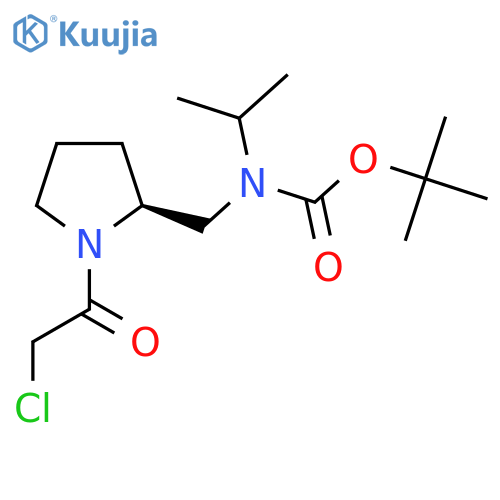 [(S)-1-(2-Chloro-acetyl)-pyrrolidin-2-ylmethyl]-isopropyl-carbamic acid tert-butyl ester structure