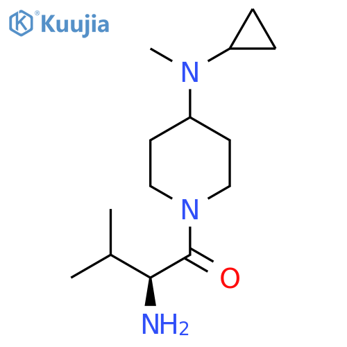 (S)-2-Amino-1-[4-(cyclopropyl-methyl-amino)-piperidin-1-yl]-3-methyl-butan-1-one structure