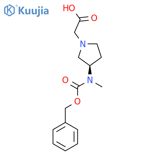 [(R)-3-(Benzyloxycarbonyl-methyl-amino)-pyrrolidin-1-yl]-acetic acid structure