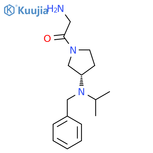 2-Amino-1-[(S)-3-(benzyl-isopropyl-amino)-pyrrolidin-1-yl]-ethanone structure