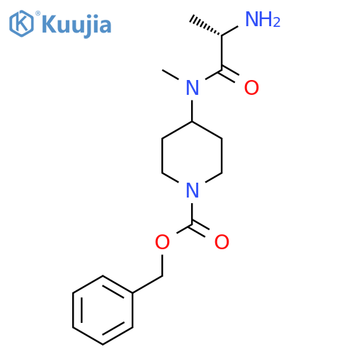 4-[((S)-2-Amino-propionyl)-methyl-amino]-piperidine-1-carboxylic acid benzyl ester structure