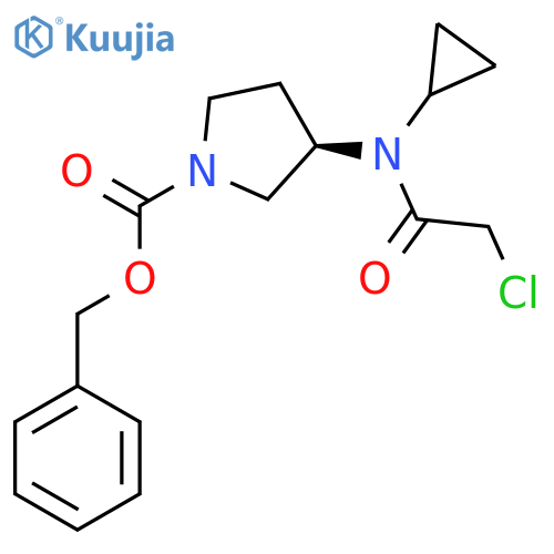 (R)-3-[(2-Chloro-acetyl)-cyclopropyl-amino]-pyrrolidine-1-carboxylic acid benzyl ester structure