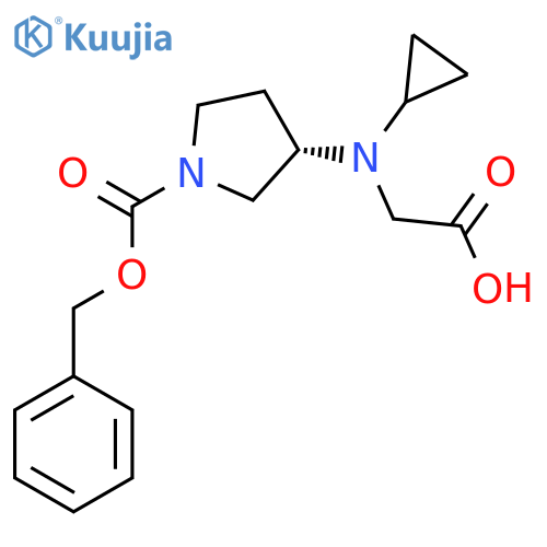 (S)-3-(Carboxymethyl-cyclopropyl-amino)-pyrrolidine-1-carboxylic acid benzyl ester structure