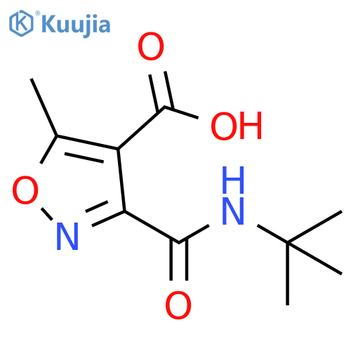 4-Isoxazolecarboxylic acid,3-[[(1,1-dimethylethyl)amino]carbonyl]-5-methyl- structure