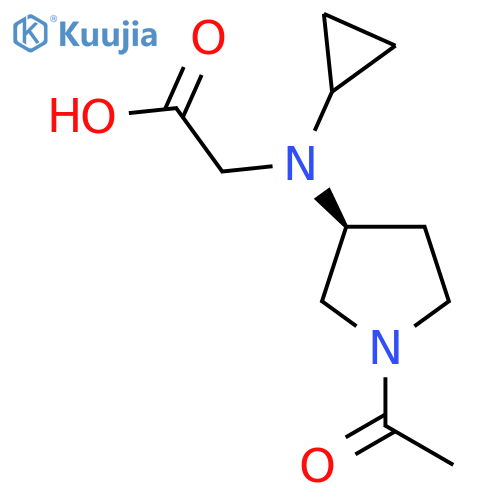 [((S)-1-Acetyl-pyrrolidin-3-yl)-cyclopropyl-amino]-acetic acid structure
