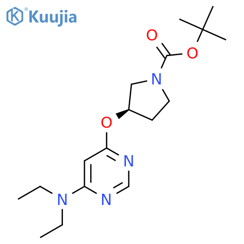 (R)-tert-Butyl 3-((6-(diethylamino)pyrimidin-4-yl)oxy)pyrrolidine-1-carboxylate structure
