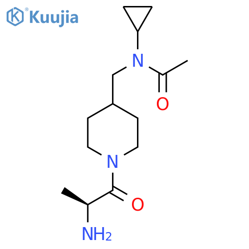 N-[1-((S)-2-Amino-propionyl)-piperidin-4-ylmethyl]-N-cyclopropyl-acetamide structure