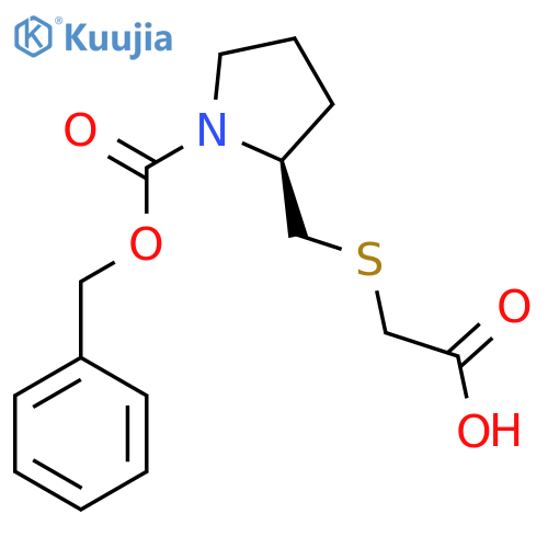 (S)-2-Carboxymethylsulfanylmethyl-pyrrolidine-1-carboxylic acid benzyl ester structure