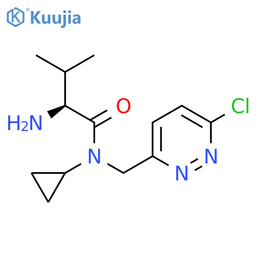 (S)-2-Amino-N-(6-chloro-pyridazin-3-ylmethyl)-N-cyclopropyl-3-methyl-butyramide structure