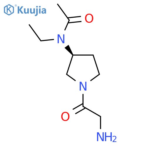 N-[(S)-1-(2-Amino-acetyl)-pyrrolidin-3-yl]-N-ethyl-acetamide structure