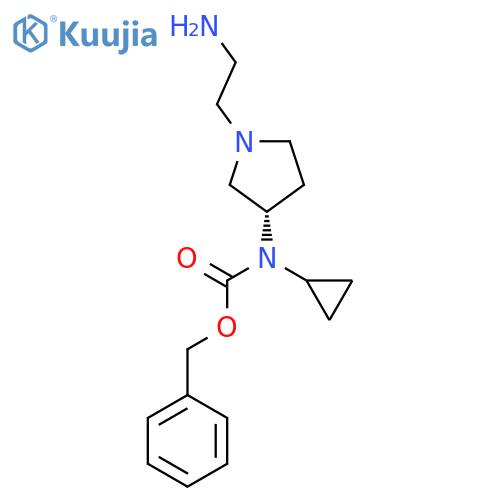 [(S)-1-(2-Amino-ethyl)-pyrrolidin-3-yl]-cyclopropyl-carbamic acid benzyl ester structure