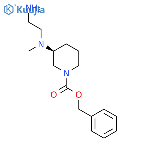 (S)-3-[(2-Amino-ethyl)-methyl-amino]-piperidine-1-carboxylic acid benzyl ester structure