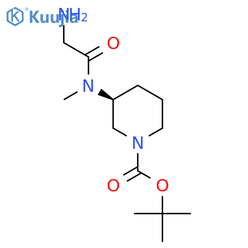 (S)-3-[(2-Amino-acetyl)-methyl-amino]-piperidine-1-carboxylic acid tert-butyl ester structure