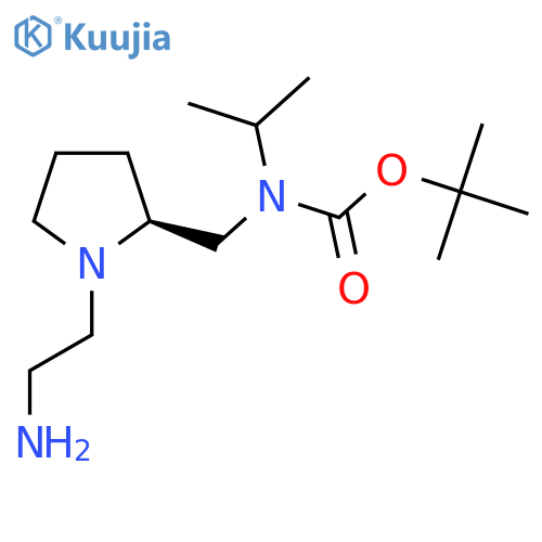 [(S)-1-(2-Amino-ethyl)-pyrrolidin-2-ylmethyl]-isopropyl-carbamic acid tert-butyl ester structure
