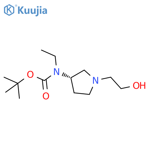 Ethyl-[(S)-1-(2-hydroxy-ethyl)-pyrrolidin-3-yl]-carbamic acid tert-butyl ester structure