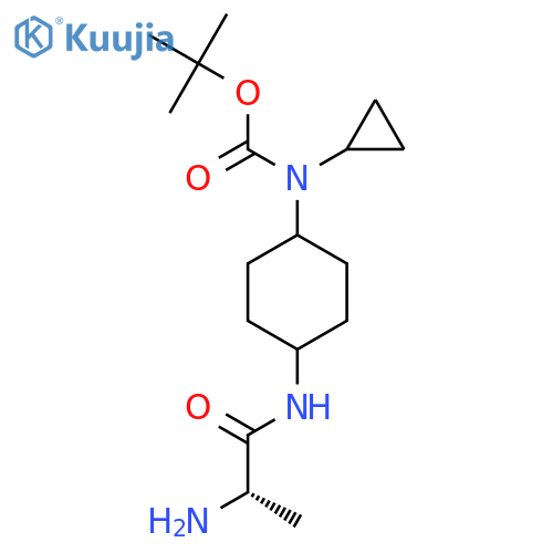 [4-((S)-2-Amino-propionylamino)-cyclohexyl]-cyclopropyl-carbamic acid tert-butyl ester structure