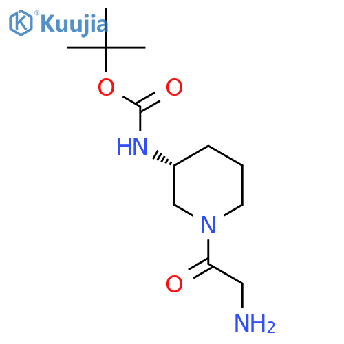 [(R)-1-(2-Amino-acetyl)-piperidin-3-yl]-carbamic acid tert-butyl ester structure