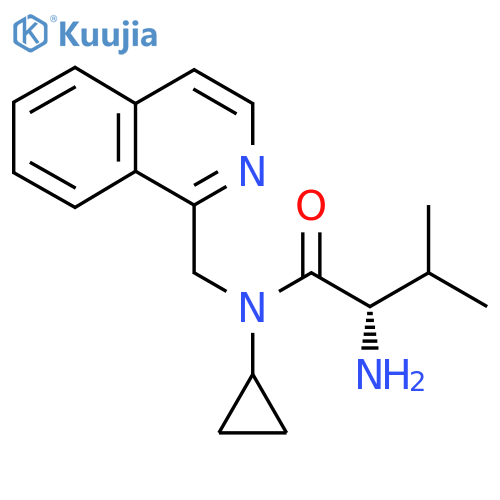(S)-2-Amino-N-cyclopropyl-N-isoquinolin-1-ylmethyl-3-methyl-butyramide structure