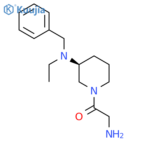 2-Amino-1-[(S)-3-(benzyl-ethyl-amino)-piperidin-1-yl]-ethanone structure