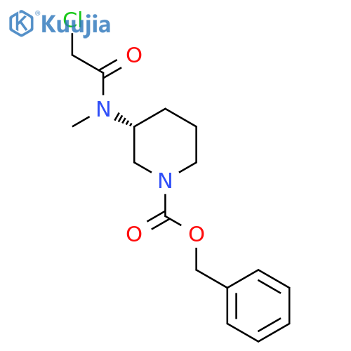 (R)-3-[(2-Chloro-acetyl)-methyl-amino]-piperidine-1-carboxylic acid benzyl ester structure